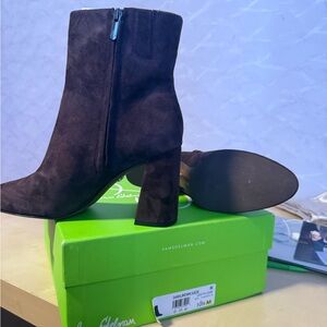 Sam Edelman Chocolate Suede Heeled Boots